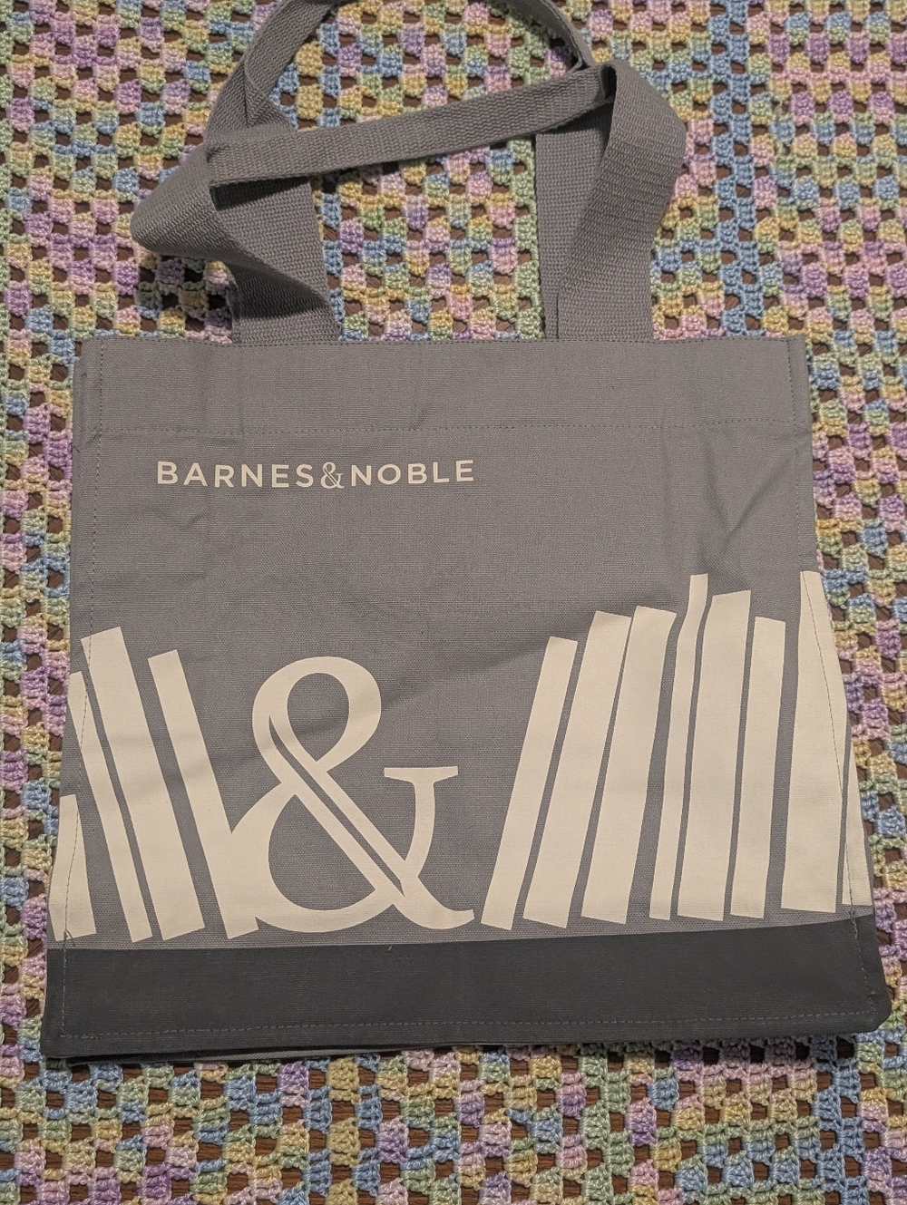 Barnes & Noble Gray Logo Tote Bag